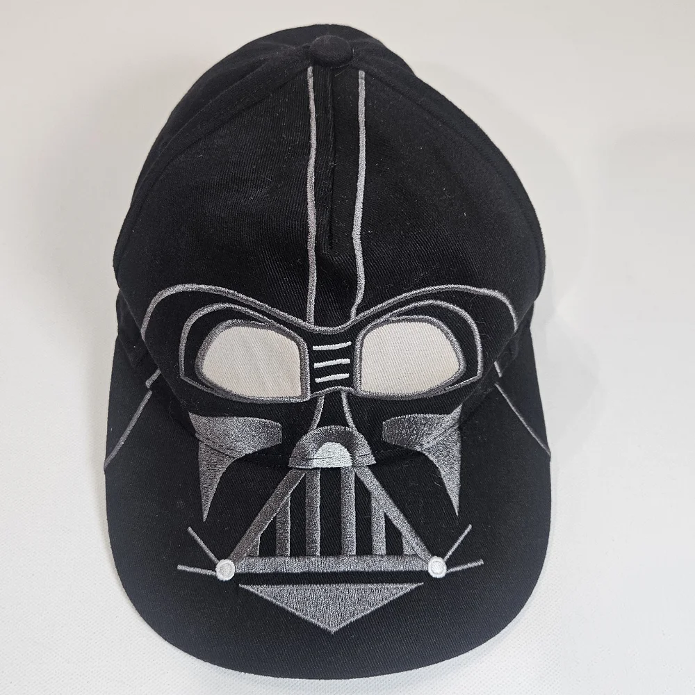 Star Wars Hat Cap Strap Back Youth Black Darth Vader Disney Parks Movie Sci-Fi